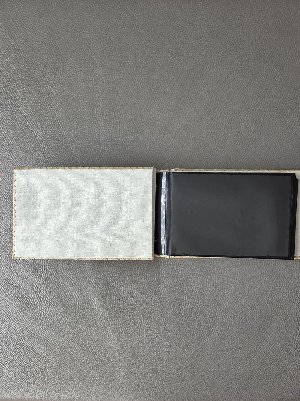 Pottery Barn Woven Straw Mini Photo Album